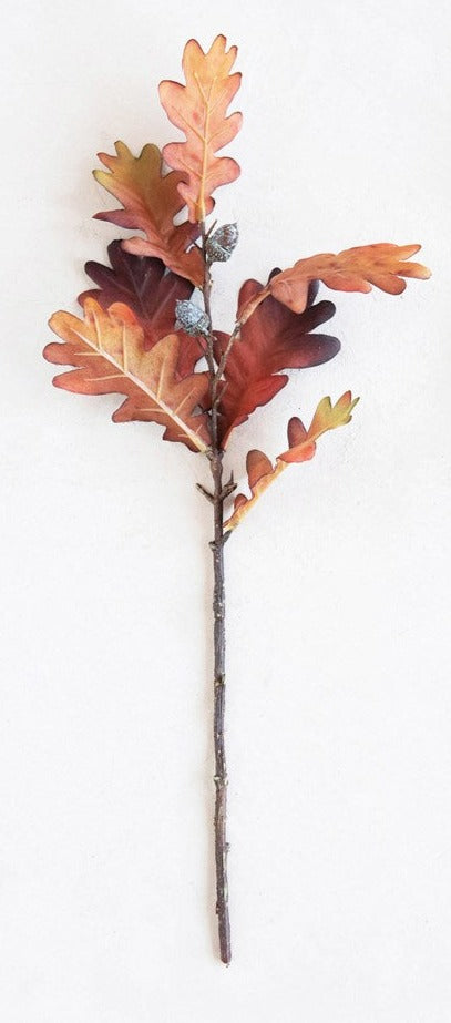 FAUX OAK LEAF PICK WITH ACORNS