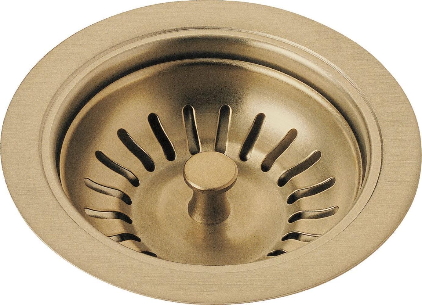 CHAMPAGNE BRONZE KITCHEN SINK FLANGE AND BASKET