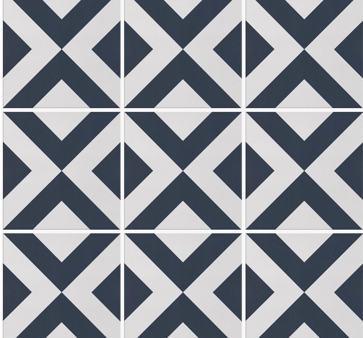 8x8 Prismatic New Wave Blue/White