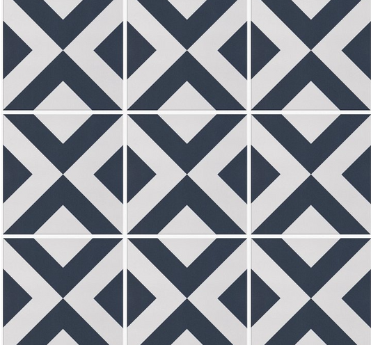 8x8 Prismatic New Wave Blue/White