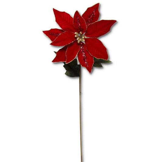 RED VELVET POINSETTIA STEM