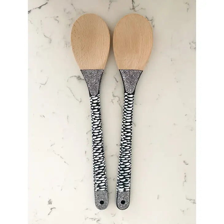 SALAD SERVER SPOONS