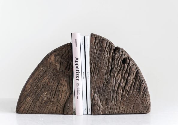 WOODEN BOOKENDS