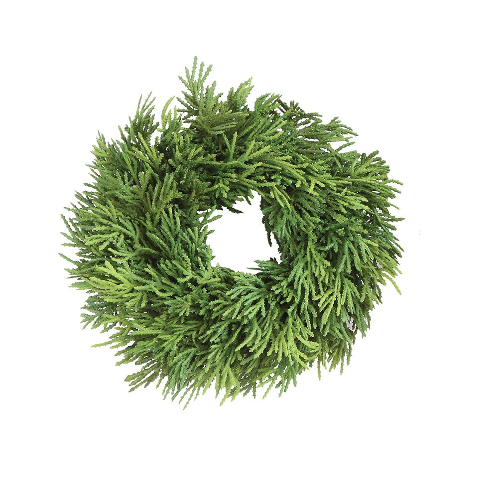 ARTIFICIAL GREEN CEDAR WREATH