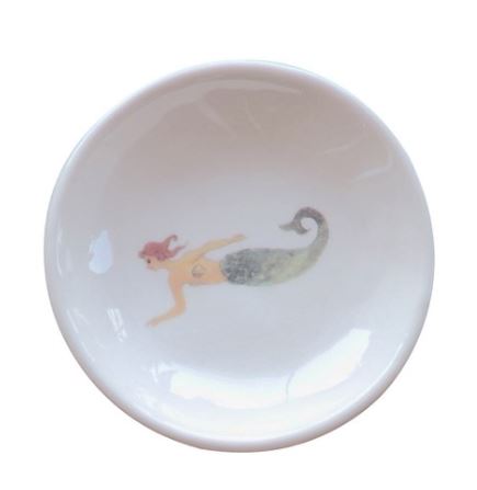 ROUND CERAMIC DISH WITH SEA LIFE