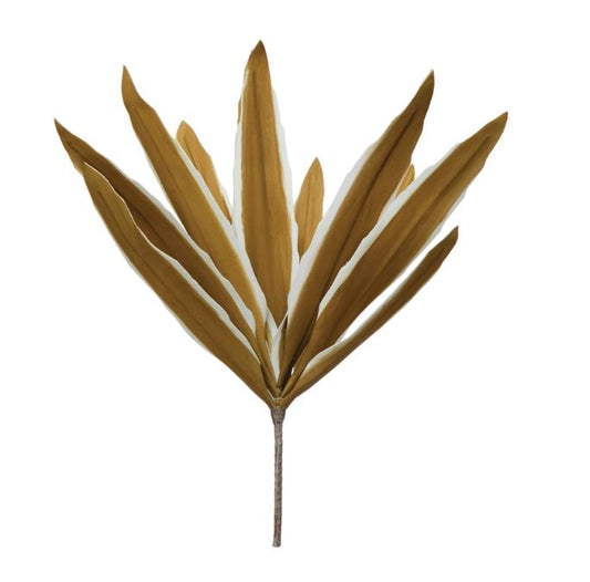 MUSTARD COLOR FAUX LEAF STEM