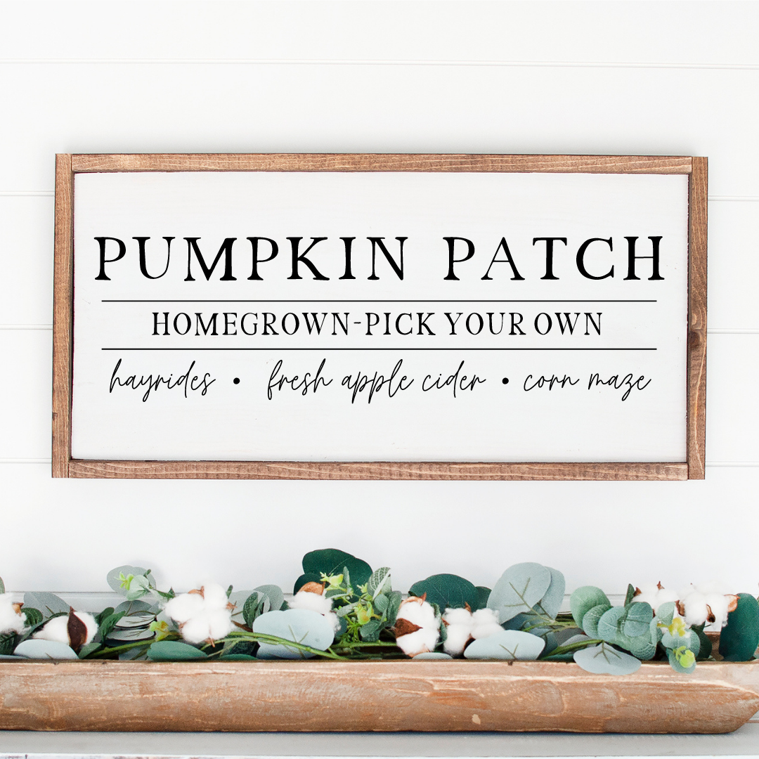 "PUMPKIN PATCH" FALL WOOD SIGN