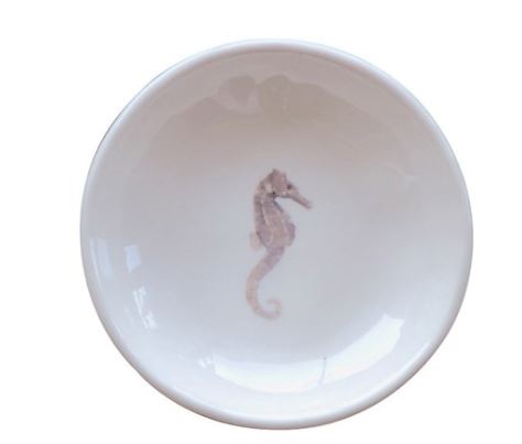 ROUND CERAMIC DISH WITH SEA LIFE