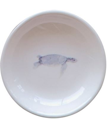 ROUND CERAMIC DISH WITH SEA LIFE