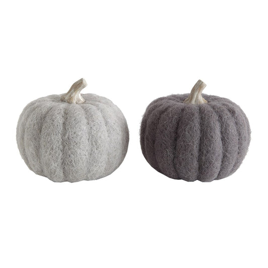 ROUND FELTED WOOL PUMPKIN